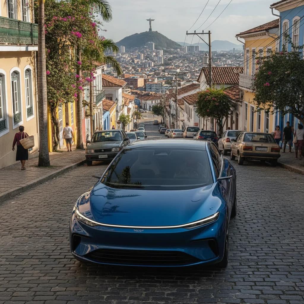 Hatch elétrico circulando nas ruas de Vitória da Conquista